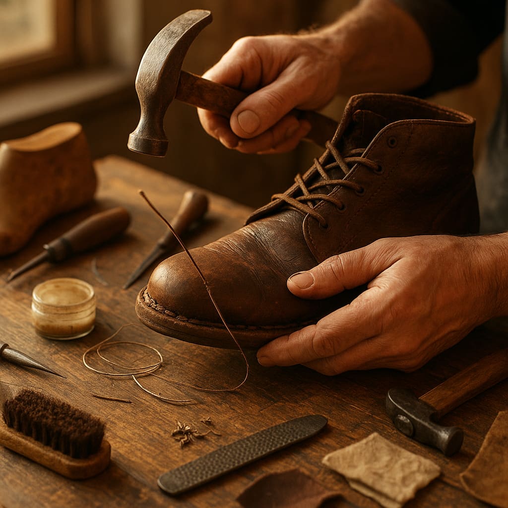 Schuhreparatur Werkbank